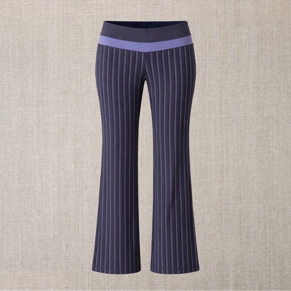 lululemon athletica Pants - Lululemon Groove Pant III - Purple/Blue Pinstripe - Reversible